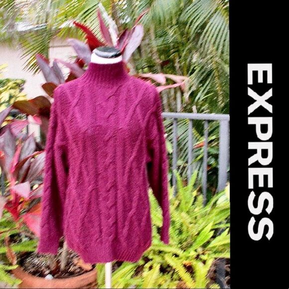 Express Mock Neck Knit Sweater - Picture 1 of 5